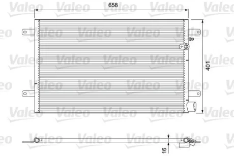 Конденсор кондиціонера A6 ALL 04-11 Valeo 814004 (фото 1)
