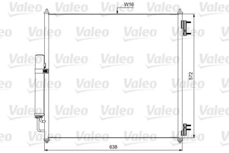 Радіатор кондиціонера LAND ROVER DISCOVERY V (L462/L405/SPORT II (L494) 3.0D/4.4D/5.0i 12- Valeo 814053