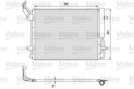 Радіатор кондиціонера TIGUAN 1.4-2.0 10-18 Valeo 814091