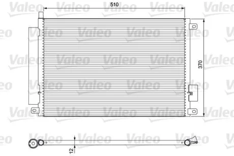 Радіатор кондиціонера FIAT 500/PANDA 0.9-1.3 09- Valeo 814155
