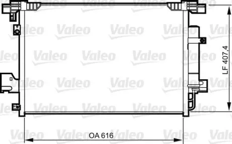 Конденсатор кондицiонера MITSUBISHI ASX/Lancer/Outlander "06-18 ="" Valeo 814315