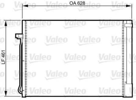 Радіатор кондиціонера X5 (E70/F15/F85)/X6(E71/E72/F16/F86) 2.0D-4.8 06- Valeo 814367