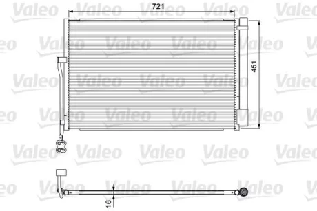 Радіатор кондиціонера CAYENNE/TOUAREG 3.0-4.8 10- Valeo 814379