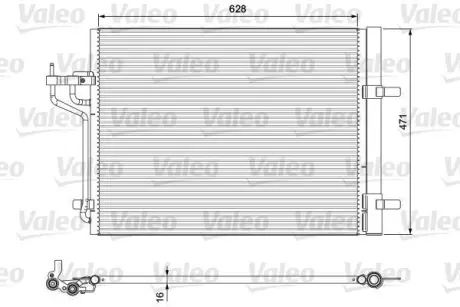 Радіатор кондиціонера VAL814390 Valeo 814390