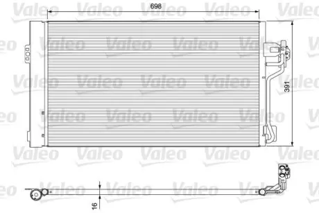 Конденсатор кондицiонера MERCEDES Viano "2,0-3,7 "03>> ="" Valeo 814391