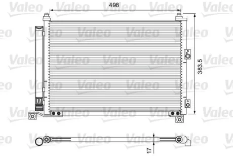 Радіатор кондиціонера (з осушувачем) FORD RANGER MAZDA B-SERIE, BT-50 2.2-3.0D 06.99- VAL Valeo 814403