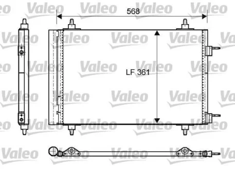 Радіатор кондиціонера Berlingo/307/Partner 1.6/2.0D 00- Valeo 818170