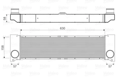 Інтеркулер MERCEDES VIANO (W639), VITO / MIXTO (W639), VITO (W639) 2.1D/2.2D/3.0D 09.03- VAL818356 Valeo 818356