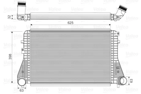 Інтеркулер AUDI A3, TT SEAT ALTEA, ALTEA XL, LEON SKODA OCTAVIA II, SUPERB II, YETI VW BEETLE, CADDY ALLTRACK IV, CADDY ALLTRACK IV/MINIVAN, CADDY III, CADDY III/MINIVAN 1.4-2.0D 05.03- VAL818674 Valeo 818674