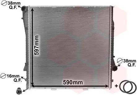 Радіатор BMW X5 4.6/4.8 01- Van Wezel 06002276 (фото 1)