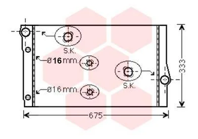 Радіатор охолодження BMW 5 (F10)/7 (F01-F04) 10-16 B47/N47/N57 Van Wezel 06002410