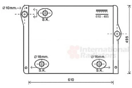 Радіатор охолодження BMW 5 (F10)/7 (F01-F04) 09-17 (вир-во) Van Wezel 06002430