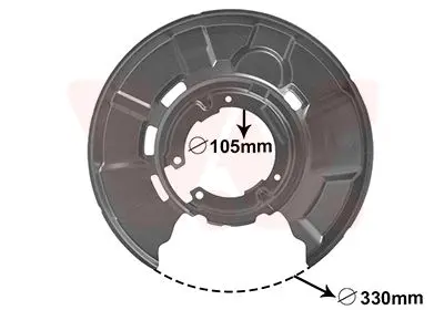 Захист диска гальмівного (заднього) (L) BMW 3 (E90) 04-11 Van Wezel 0627373