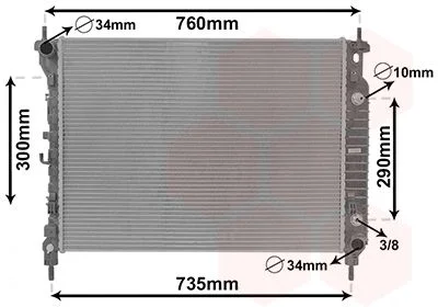 Радіатор охолодження CHEVROLET CAPTIVA 4/11 > 14 Van Wezel 08002067