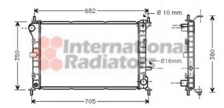 Радіатор охолодження FORD FOCUS 10/98 > 11/04 (вир-во) Van Wezel 18002265