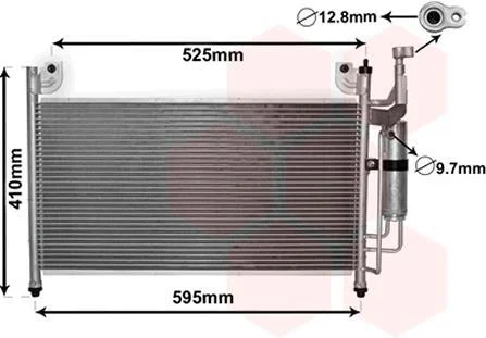 Радіатор кондиціонера (з осушувачем) Mazda 2 1.3-1.5 07-15 Van Wezel 27005236