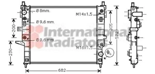 Радіатор охолодження MERCEDES ML-CLASS W163 (98-) (вир-во) Van Wezel 30002271 (фото 1)