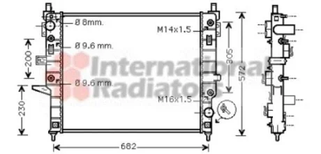 Радіатор охолодження MERCEDES ML-CLASS W163 (98-) (вир-во) Van Wezel 30002271