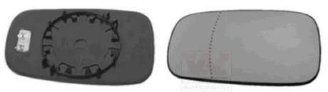 Скло дзеркала (з підігрівом) Renault Clio III/Megane II 02- (L) Van Wezel 4327837
