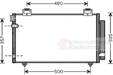 Конденсор кондиціонера AVENSIS 16i/18i/20D4d 03- Van Wezel 53005392