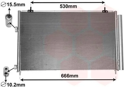 Радіатор кондиціонера (з осушувачем) Toyota Rav4 2.0/2.2D/2.5 12- Van Wezel 53005679