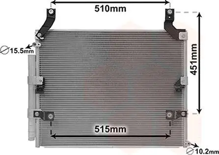 Конденсор кондиціонера LEXUS LX470 9/01>08 Van Wezel 53005697