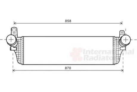 Радіатор інтеркулера VW T5/T6 2.0 TSI 09- Van Wezel 58004313