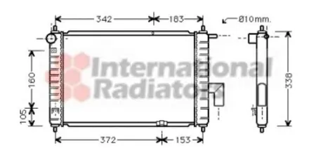 Радіатор охолодження двигуна MATIZ 2 0.8 MT +-AC 01- Van Wezel 81002046