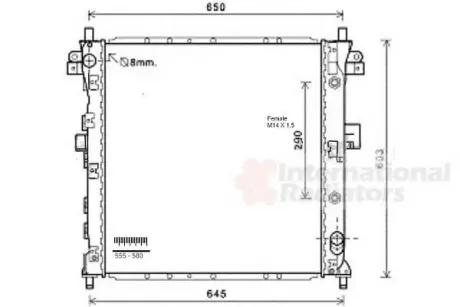 Радіатор охолодження SSANG YONG ACTYON/KYRON (05-) Van Wezel 81002105