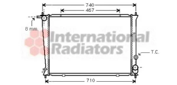 Радіатор охолодження H200/SATELLITE 25D 98-02 Van Wezel 82002049 (фото 1)