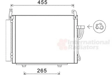 Конденсор кондиціонера HYUNDAI i10 08>13 Van Wezel 82005245
