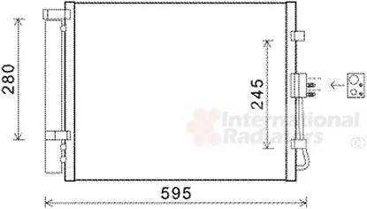 Конденсатор кондиціонера KIA SOUL 02/09-14 (вир-во) Van Wezel 83005150