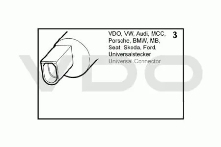 Мотор омывателя лобового стекла VDO 246082008025G