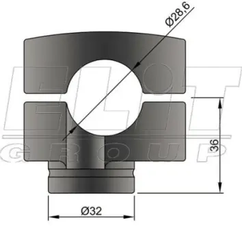 Проставка для завышения руля диа.28,6 мм, черный, включает: 2xM8x70мм, 2xM8x120мм VICMA MO 616N
