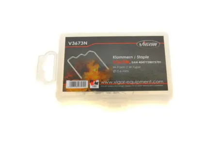 Скоба W-профіль Ø0,6 mm 100 од. VIGOR V3673N