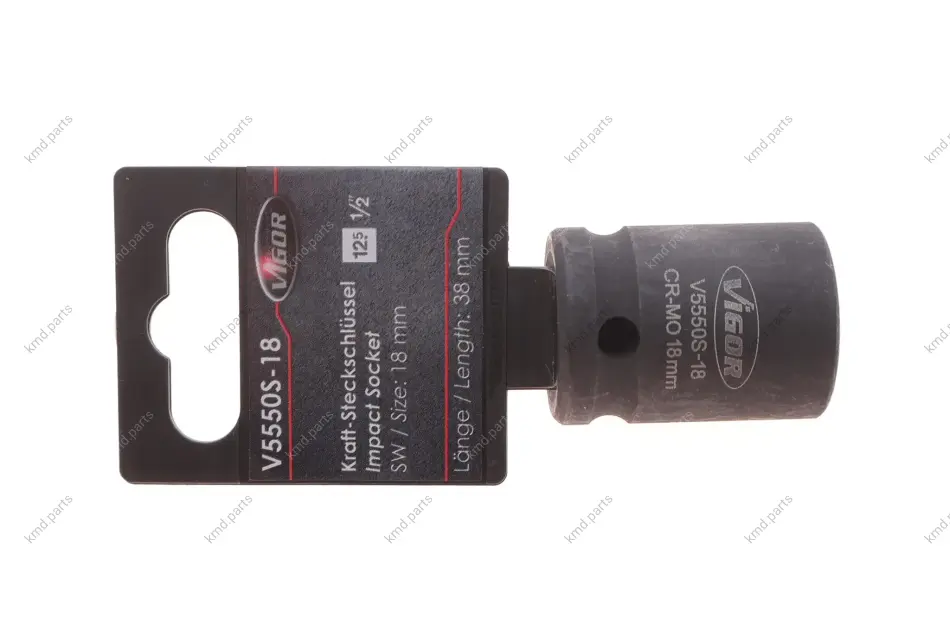 Головка торцева ударна 1/2" 18 мм VIGOR V5550S-18 (фото 1)