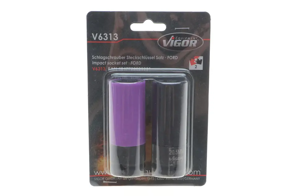 Набір ударних головок 1/2" для шиномонтажу 20,5-21,5 мм. VIGOR V6313 (фото 1)