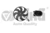 Вентилятор радиатора 150W (правый) Skoda Fabia (06-14),Octavia (04-13)/VW Golf (Vika 99590332401 (фото 1)