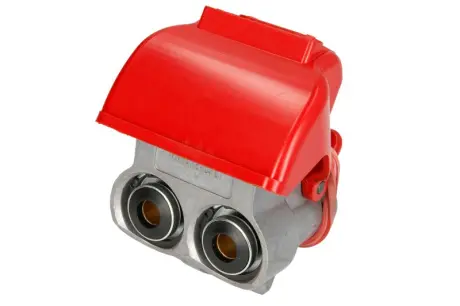 Пневматическая муфта (размер резьбы M16x1,5мм, цвет красный, клапан в комплекте, применение прицепов)) MAN F90, F90 UNTERFLUR, G90, M90 MERCEDES ACTROS, ACTROS MP2 / MP3, ATEGO, AXOR, AXOR 2 452 805 004 0 Wabco 4528050040