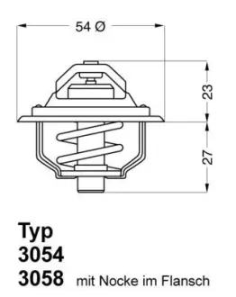 A_Термостат Opel Ascona B Commodore C Kadett D Manta B Rekord E - знято з виробництва ="" WAHLER 305487D50