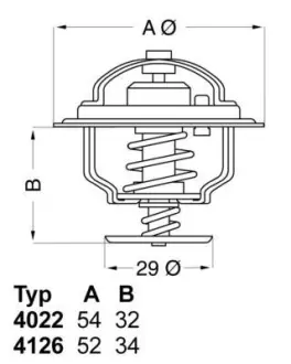 Термостат Isuzu Jaguar Nissan Saab ="" WAHLER 402282D