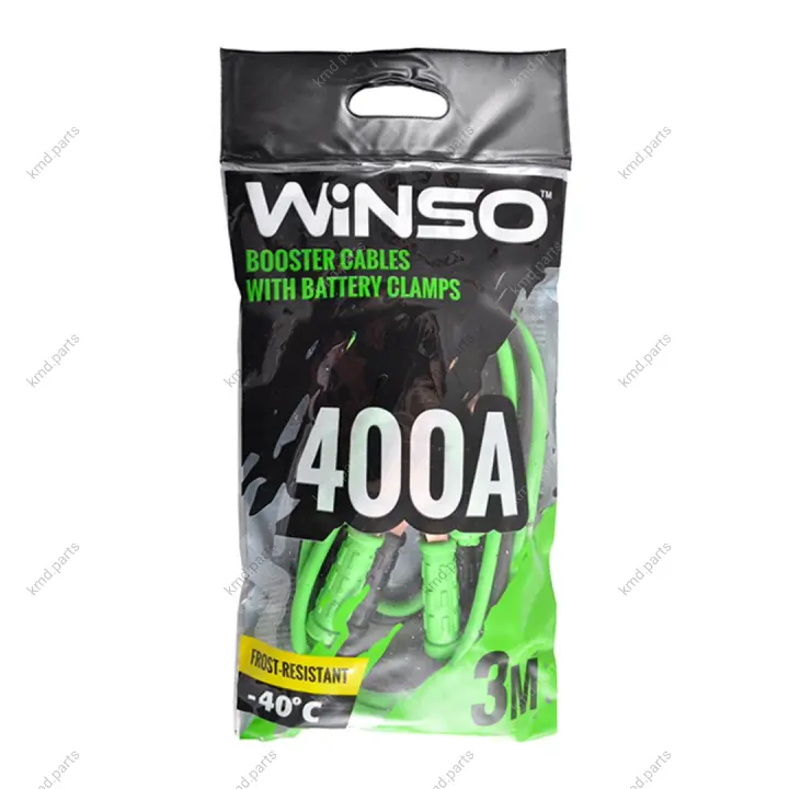 Провода-прикурювачі 400А, 3м, поліетиленовий пакет WINSO 138420 (фото 1)