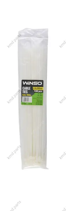 Хомути пластикові білі 4,8x380 (100шт.) WINSO 148380 (фото 1)