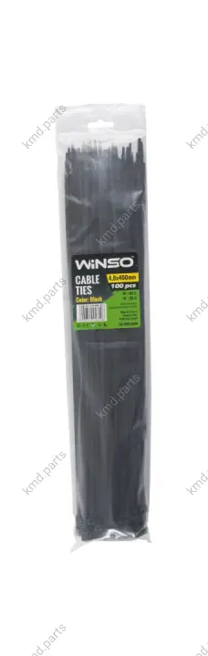 Хомути пластикові чорні 4,8x400 (100шт.) WINSO 248400 (фото 1)