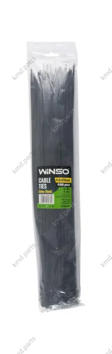 Хомути пластикові чорні 4,8x450 (100шт.) WINSO 248450 (фото 1)