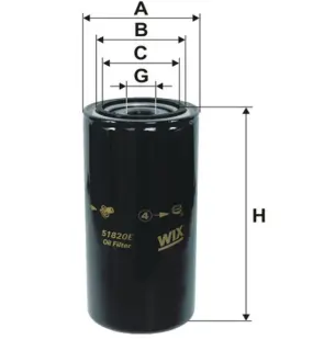 Масляний фільтр WIX = FN OP592 WIX FILTERS 51820E