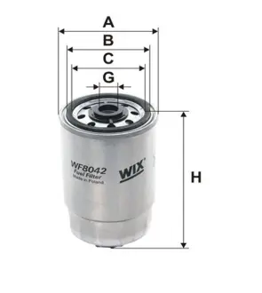Фільтр паливний Fiat/Iveco 2.5D/2.8D/TD WIX FILTERS WF8042