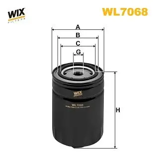 Фільтр масляний Audi 100/VW Caddy II/LT 28-35 1.3-2.5TDI 76- WIX FILTERS WL7068