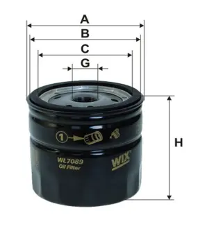 Фільтр масляний Ford Transit 2.5D/TD 92- /Connect 1.8Di/TDCi 02- WIX FILTERS WL7089