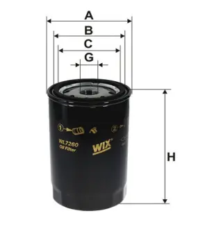 Фільтр масляний VW Passat/ Sharan 1.9TDI 93-01 WIX FILTERS WL7260
